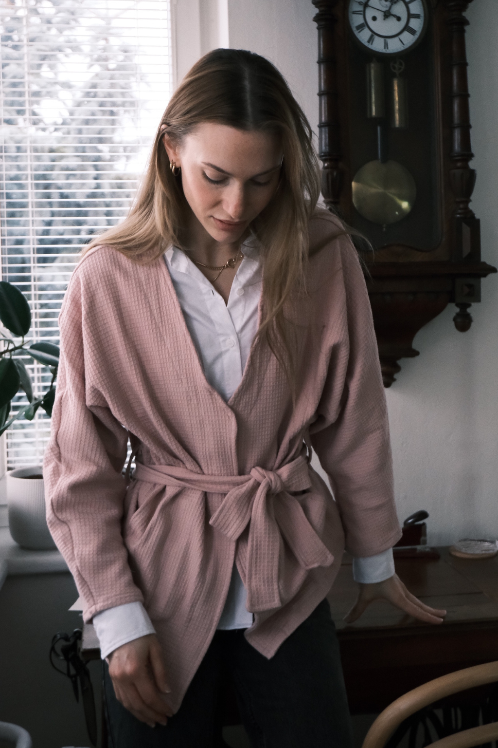 Cardigan z vafloviny