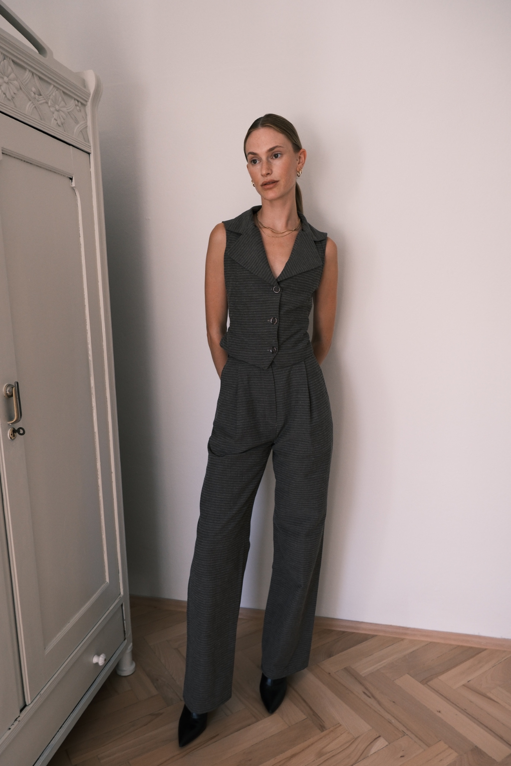 Elegantní kalhoty Highwaist Slim